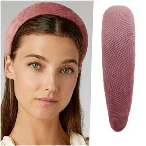 Lele Sadoughi Corduroy Padded Headband Blush Pink NWOT